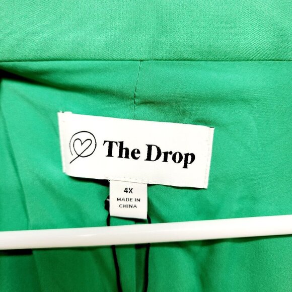 The Drop Womens Green Blazer Jacket Size 4X Lightweight With Pockets - Picture 3 of 13